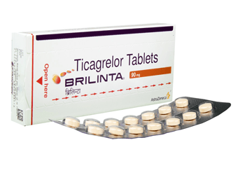 Image of Brilinta tablets from MedsEngage – Blood thinner for heart attack and stroke prevention